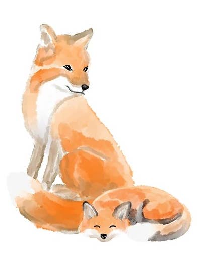 Ginger Fox - Impresiones de acuarela para venta al por mayor de Doe and Fawn Collection