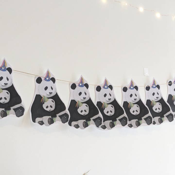 Party Panda and Baby Birthday/ Baby shower Bunting for wholesale by Sazzlebybell