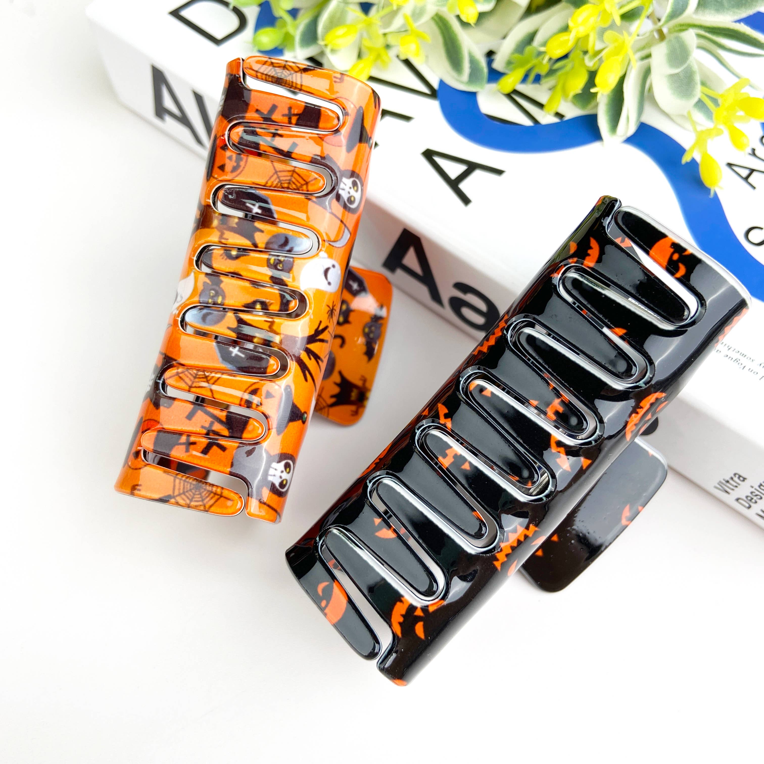 TheDivaSoap - Venta al por mayor Horquilla para el pelo - Mujer - Pinza rectangular para Halloween con forma de calavera de fantasma8