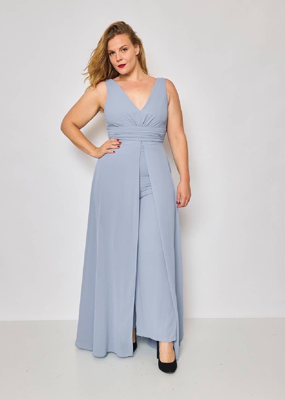 Eva & Lola - Epsilonn - Wholesale Dress - Women's - R1451QS - Plus Size V-Neck Jumpsuit13