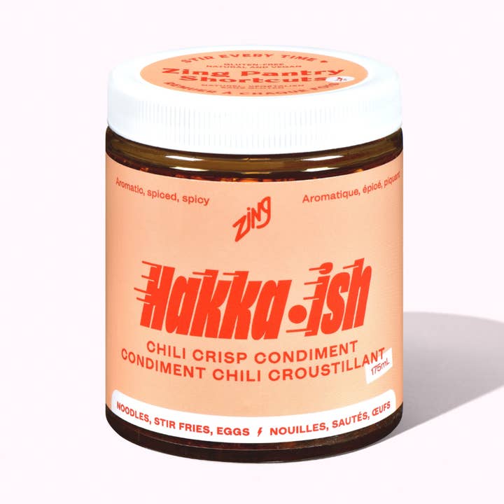 Hakka-ish Chili Crisp Condiment for wholesale by Zing Pantry Shortcuts