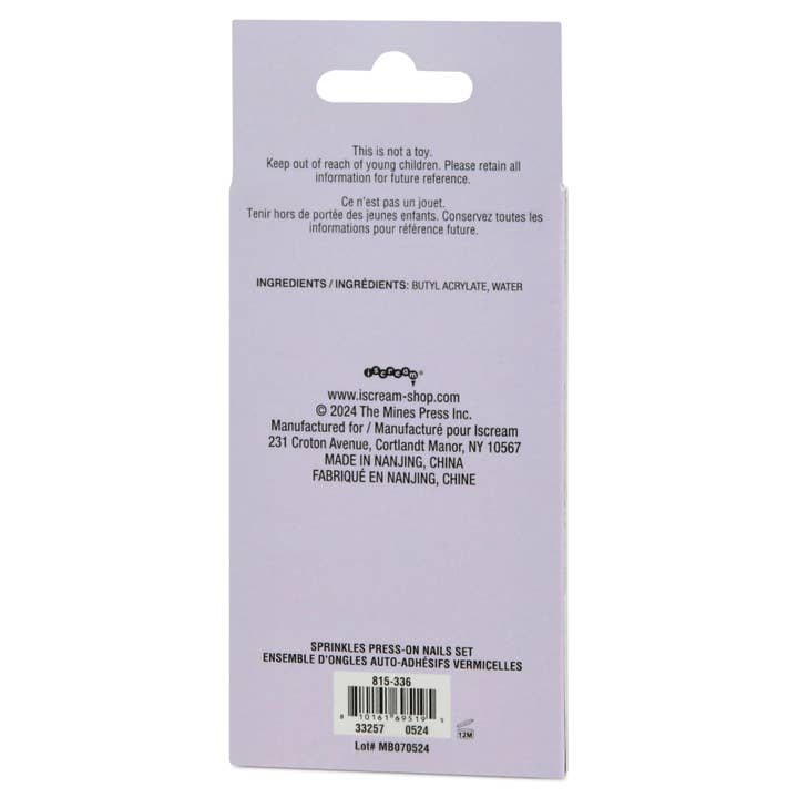 Iscream - Wholesale Press-On/Fake Nails - SPRINKLES PRESS ON NAIL SET1