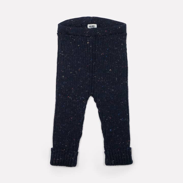 Knit Leggings in Navy for wholesale by GiGi Knitwear