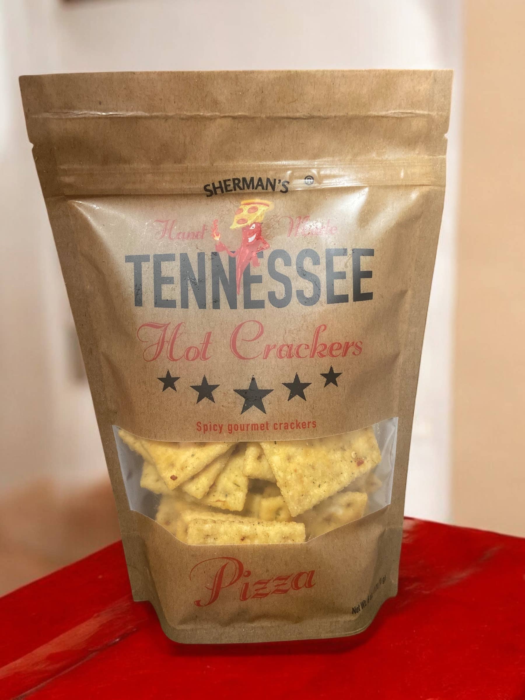 Sherman's Tennessee Hot Crackers - Vendita all'ingrosso Cracker - NUOVO! Sherman Tennessee Hot Crackers, gusto pizza, 30 ct2