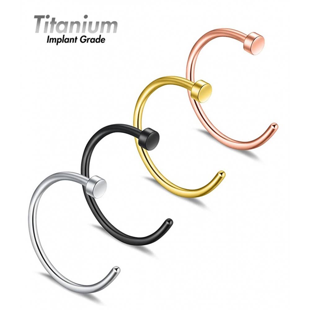 Bodytrend - Vendita all'ingrosso Piercing ad anello per naso - Titanio - Cerchietto per il naso, Anello per il naso, Anello a C8
