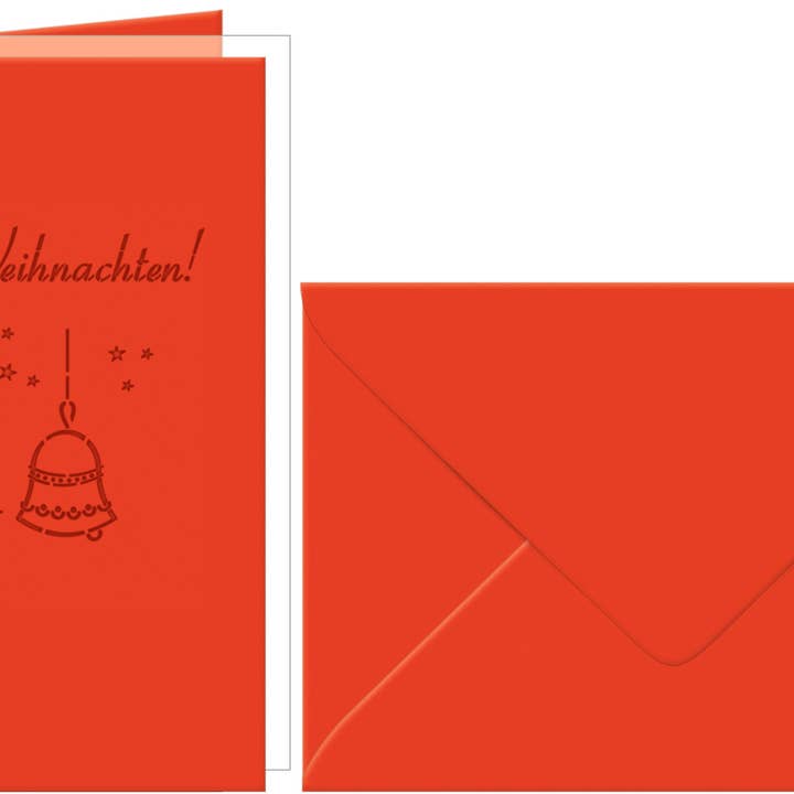 URSUS® / Buntpapierfabrik Ludwig Bähr GmbH & Co. KG - Wholesale Christmas Card - Lasered greeting cards “Merry Christmas”, ruby red1