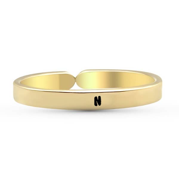 Camilla Limón - Wholesale Band/Stacked Ring - Initial Adjustable, Personalized, Engraved Stacking Ring41