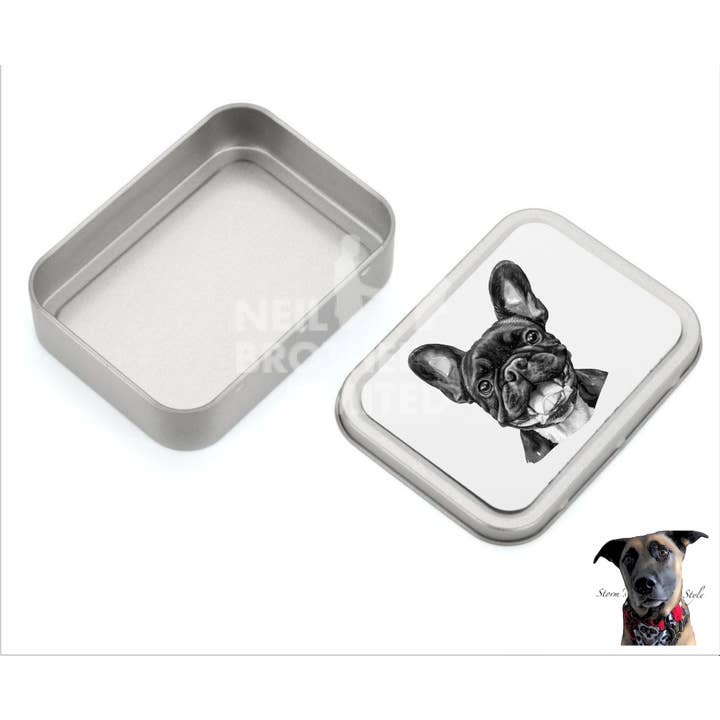 Storms Style - Wholesale Pet Treat Jar - Dog - Black and Grey Small Dog Metal Treat Tin - lots of breeds23