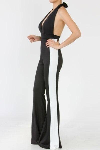 SurelyMine - Wholesale Jumpsuit - Dames - Zandloper jumpsuit met kleurblok1