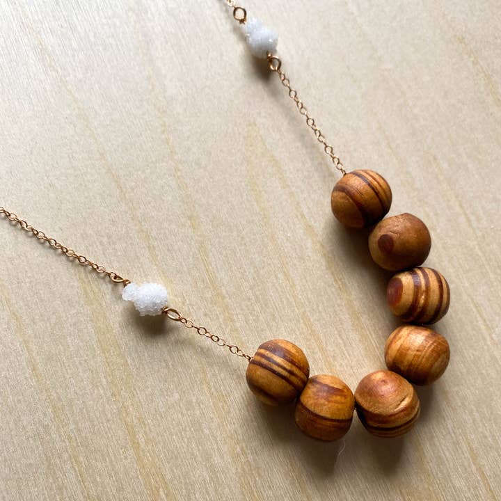 Wood Bead Necklace for wholesale by Luna Pines