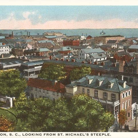 Found Image Press - Wholesale Art Print - Art Print SC-27 View over Charleston0