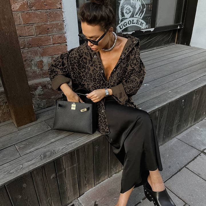 Marayn - Venta al por mayor Chaqueta - Mujer - Chaqueta versátil de estilo británico con estampado de leopardo retro para otoño7