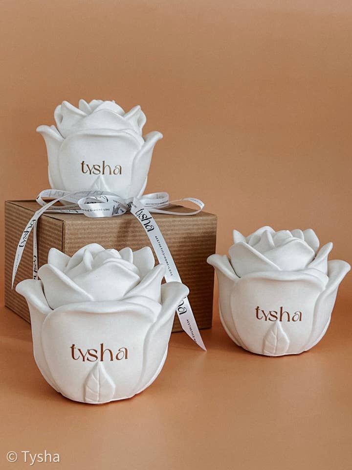 BOHEMIAN ROSE Jar Scented Coconut Soy Candle | Cozy | Decor for wholesale by TYSHA