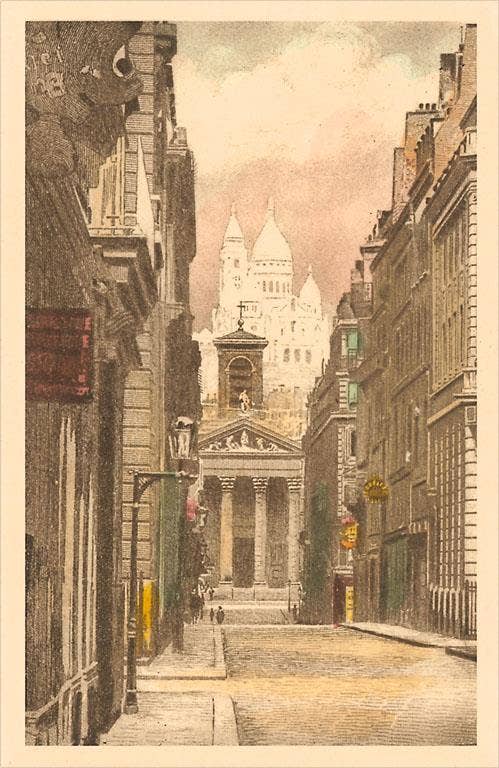 Found Image Press - Wholesale Sticker - Sticker PS-189 Small Church and Sacre Coeur0