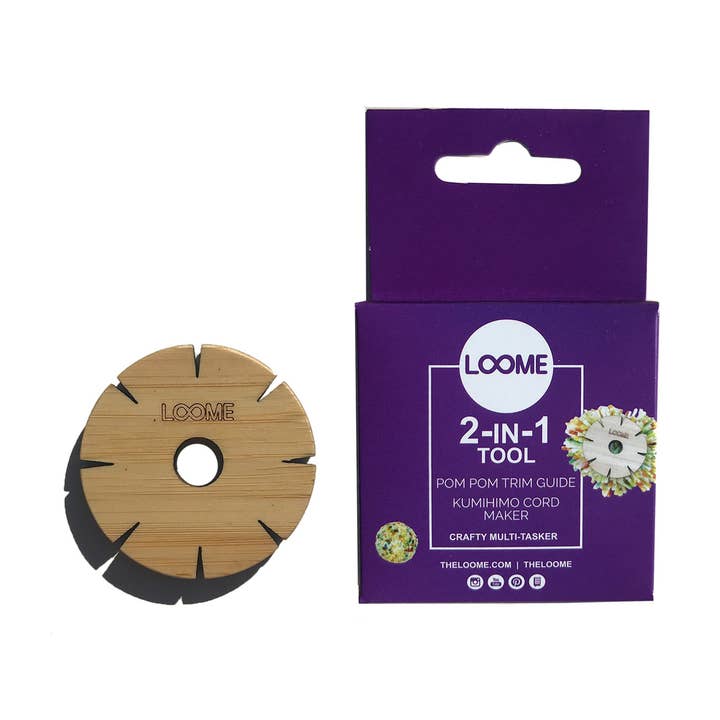 2-in-1 Pom Pom Trim Guide & Kumihimo Cord Maker for wholesale by Loome