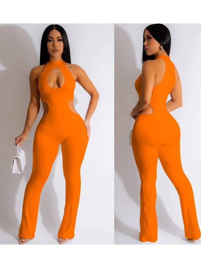 Queen Fashion - Wholesale Jumpsuit - Women's - women s sexy hollowed out pure color jumpsuit4