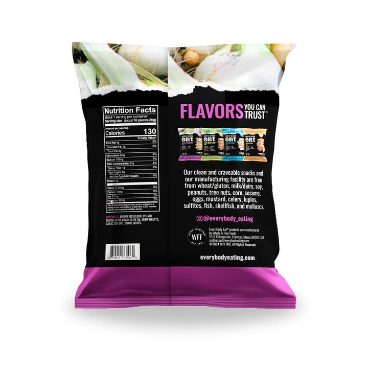 Every Body Eat® - Wholesale Crackers - Chive & Garlic Snack Thins 1.1oz1