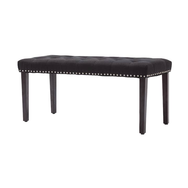 Cabara tuftad bänk i svart tyg för wholesale av IH Casa Decor