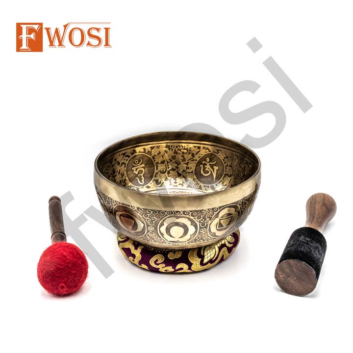 Fwosi – Großhandel Meditationszubehör – Handgemachte antike Klangschale | Mandala Chakra Yoga Bowk