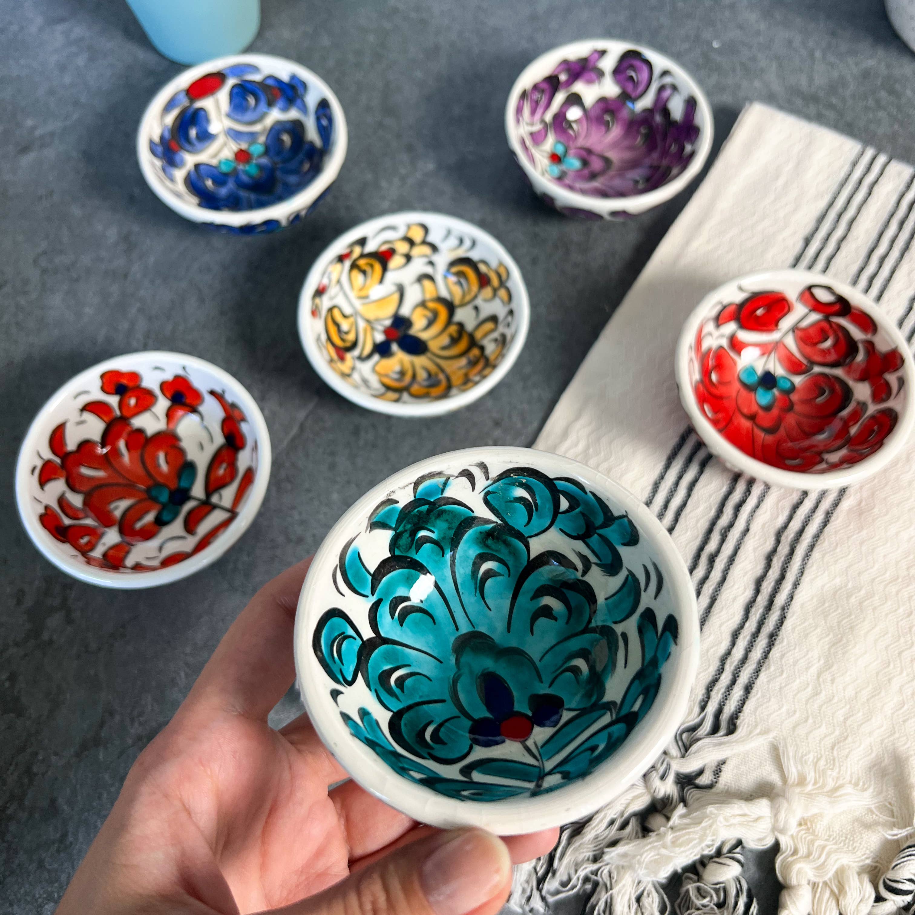 Umays Boho - Wholesale Bowl - Handpainted Ceramic Bowl, Cute Bowls, Trinket Dishes7
