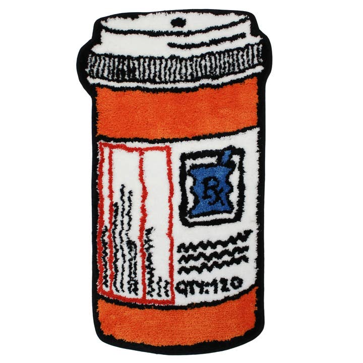 Prescription Bottle Rug for wholesale by COLETTE BERNARD