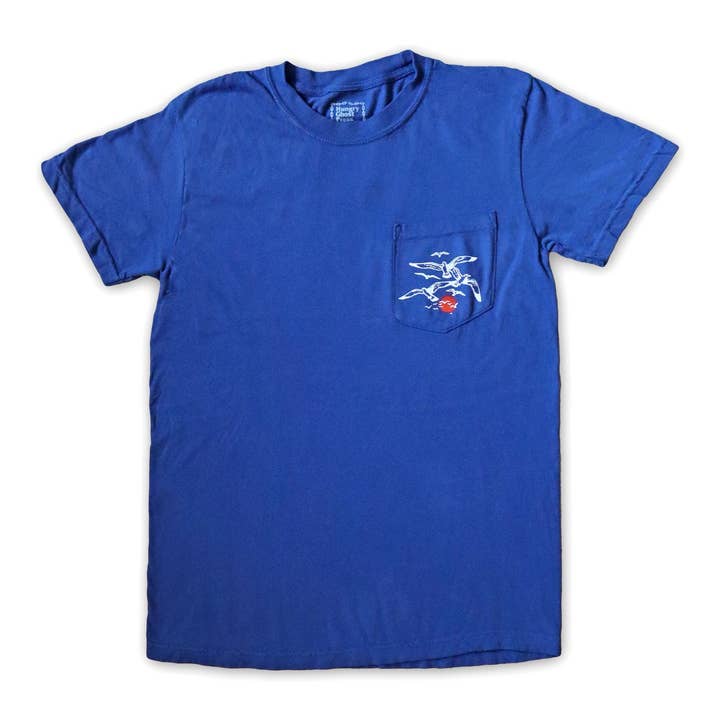 Croteau Pocket Tee for wholesale by Hungry Ghost Press