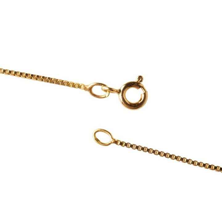 Discoveries, Inc. - Wholesale Link & Chain Necklace - Gold Plated Sterling Silver Box Chains - 1mm