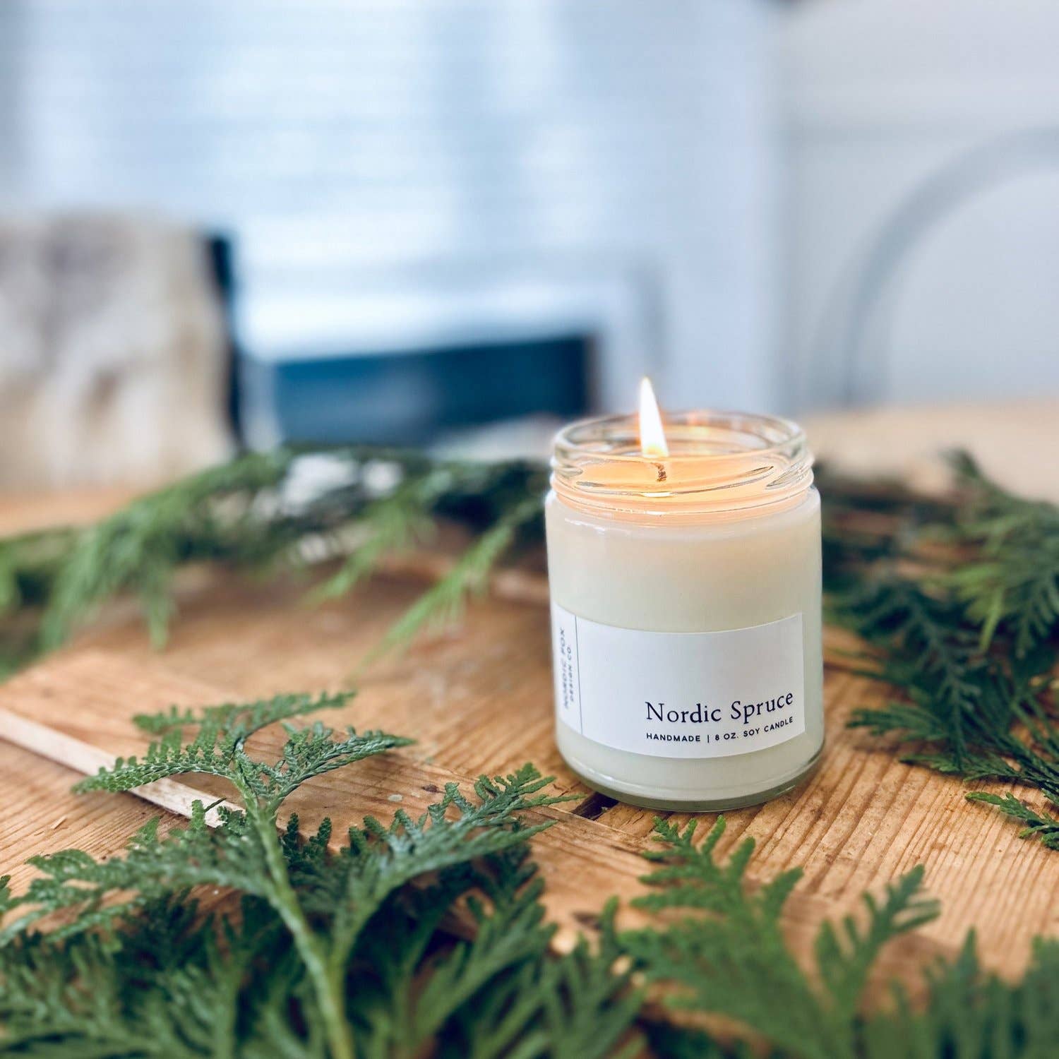 Nordic Fox Design Co. - Wholesale Jar/Filled Candle - Nordic Spruce Handmade Soy Candle2