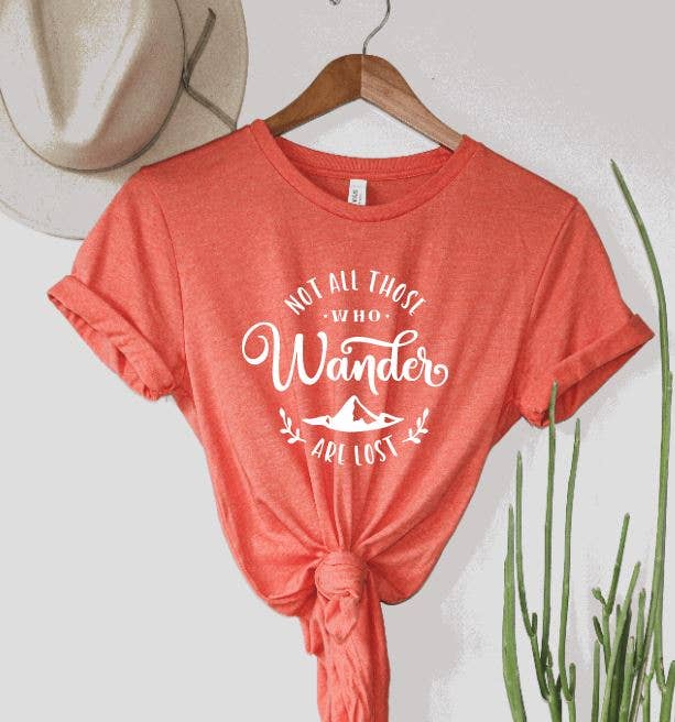 Tron Tron Graphic Wear - Wholesale Screen Printed T-Shirt - Women's - Not All Who Wander Are Lost Bella & Canvas Graphic Tee #OS17