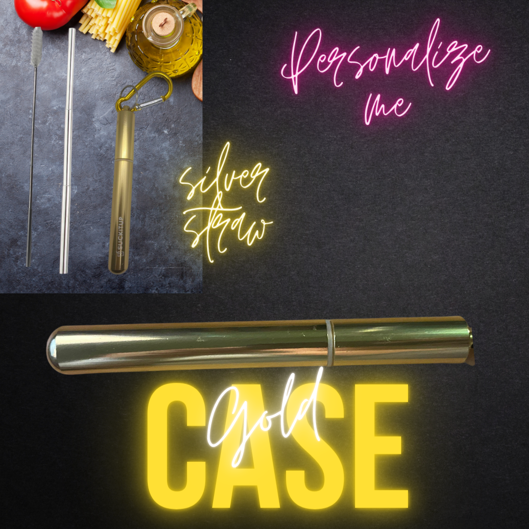 Suck It Up Straws - Vente Paille - Pailles métalliques télescopiques avec étui pour porte-clés et brosse de nettoyage28