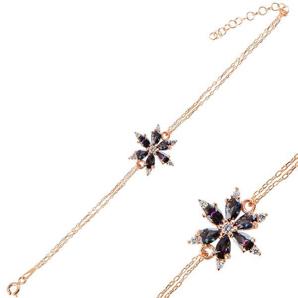 Rose Black Lotus Bracelet for wholesale by Valubia