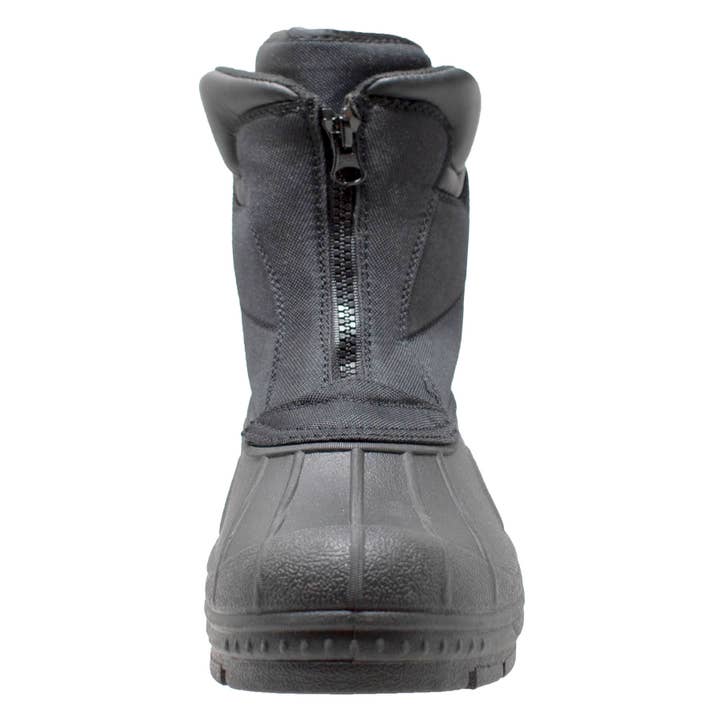 AdTec - Wholesale Boots - Men's - Mens Black Durable Nylon Winter Boots Zipper