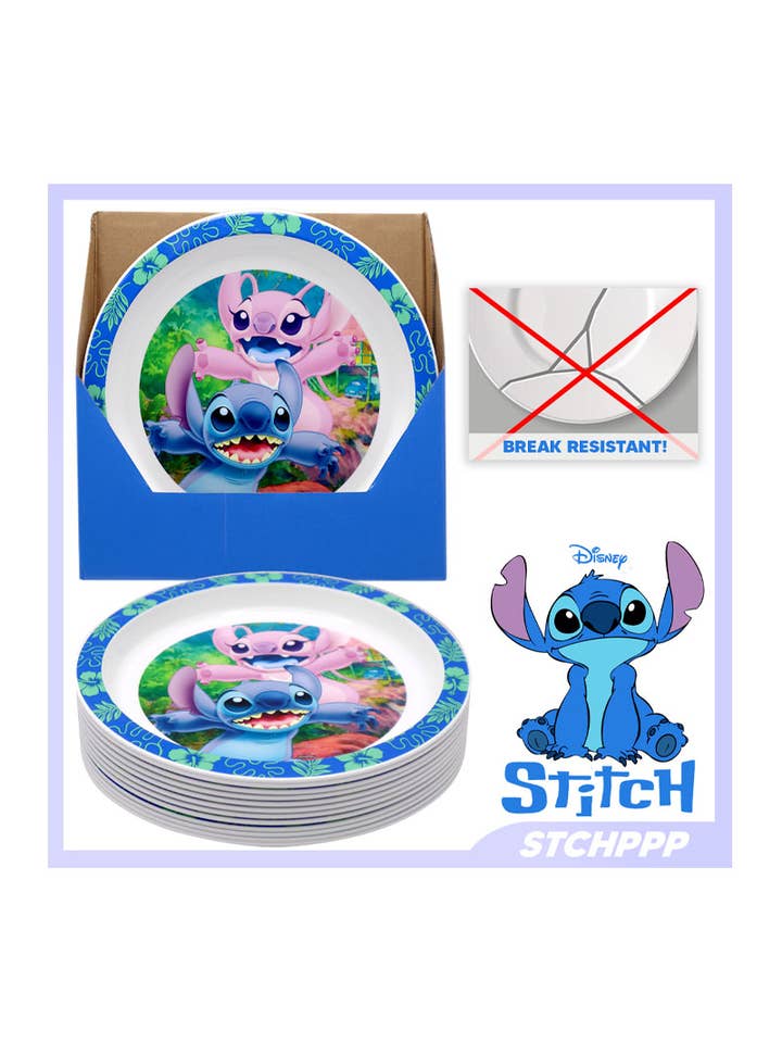UPD STCHPPP Disney Stitch 8 inch Plate - 12 pcs for wholesale by PINEAPPLE Beauty