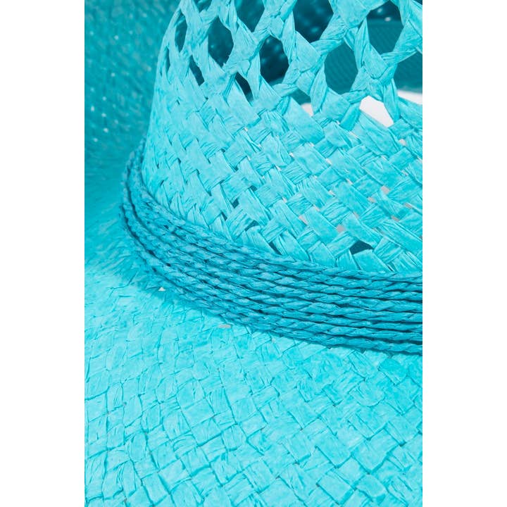 Collections by Fame Accessories - Wholesale Fedora - Women's - Straw Woven Western Cowboy Hat