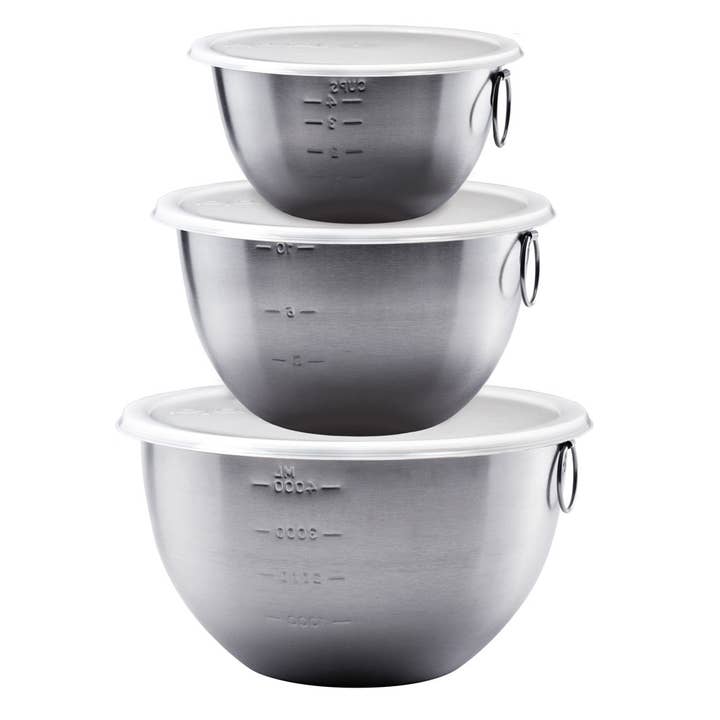 Ventures Int'l Products Inc. - Wholesale Mixing Bowl - TOVOLO® S/S Mixing Bowl Set With Lids, Set of 3