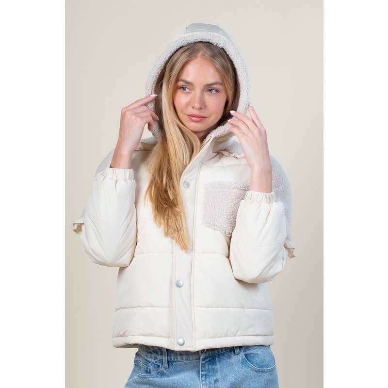 TAN Oversized Hoodie Front Zipper Shepra Jacket for wholesale on Faire3