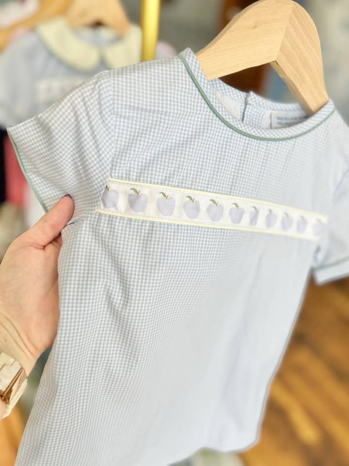 Apple Ribbon Boys Flat Top for wholesale by The Seaside Proper Children’s Company