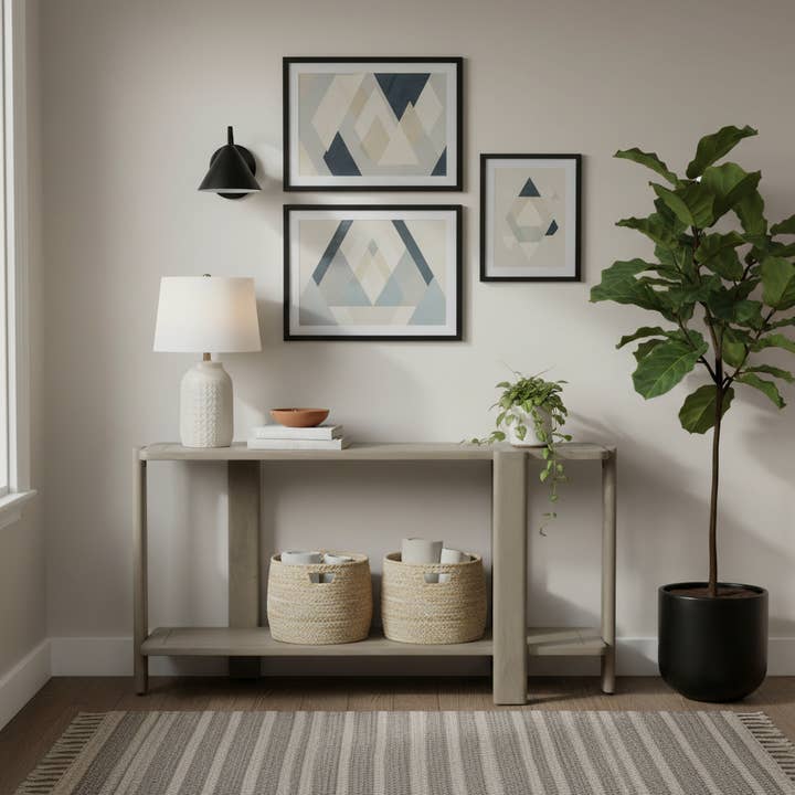 Ariah solid wood Console Table with shelf for wholesale by Mango Furniture Inc.