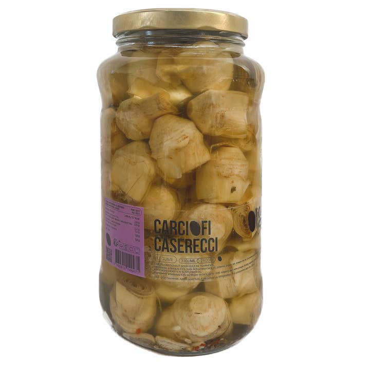 Caserecci carciofi a spicci - Gesneden artisjokharten in zonnebloemolie (2800g) voor wholesale door OLIO DI SERRA