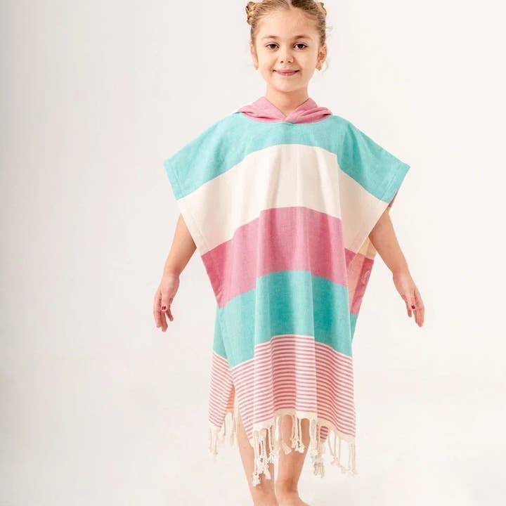 Kikoya - Wholesale Poncho Towel - Kids & Baby - Hooded Poncho Surf Changing Swimming Beach Towel Terrybacked0