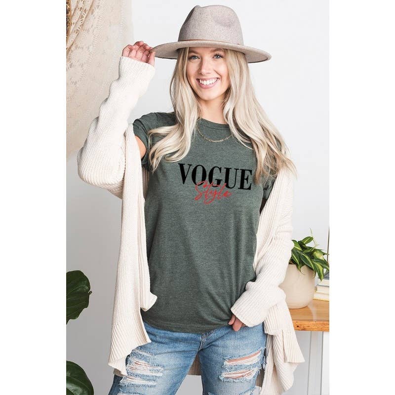 Clothing of America - Wholesale Screen Printed T-Shirt - Women's - VOGUE STYLE graphic tee5