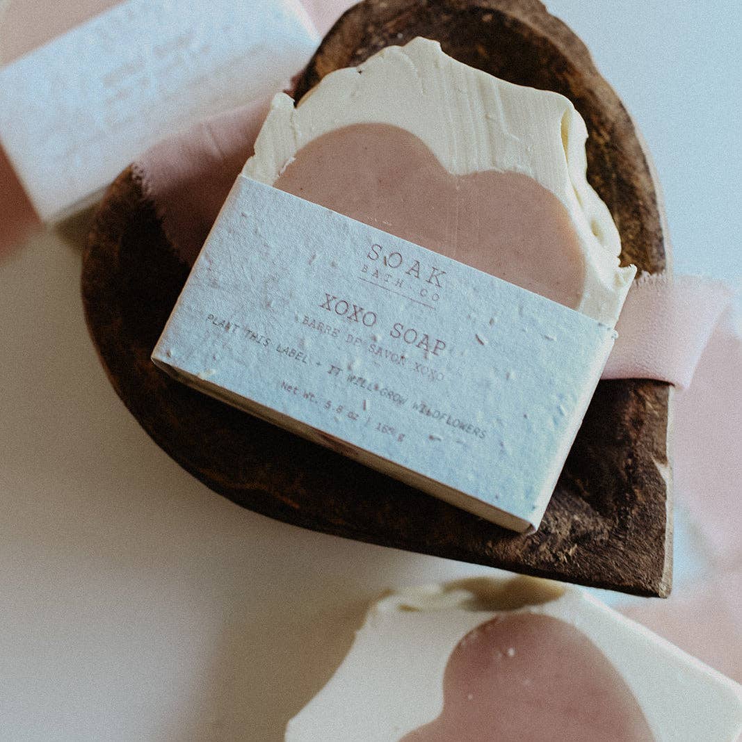 SOAK Bath Co - Wholesale Bar Soap - XOXO Soap Bar - Valentine's Collection - Canadian Handmade7