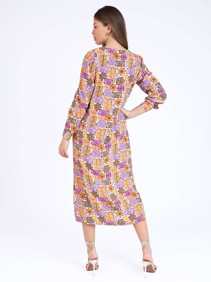 An'ge - Wholesale Dress - Women's - MARGARET MIDI DRESS nairobi multicolor3