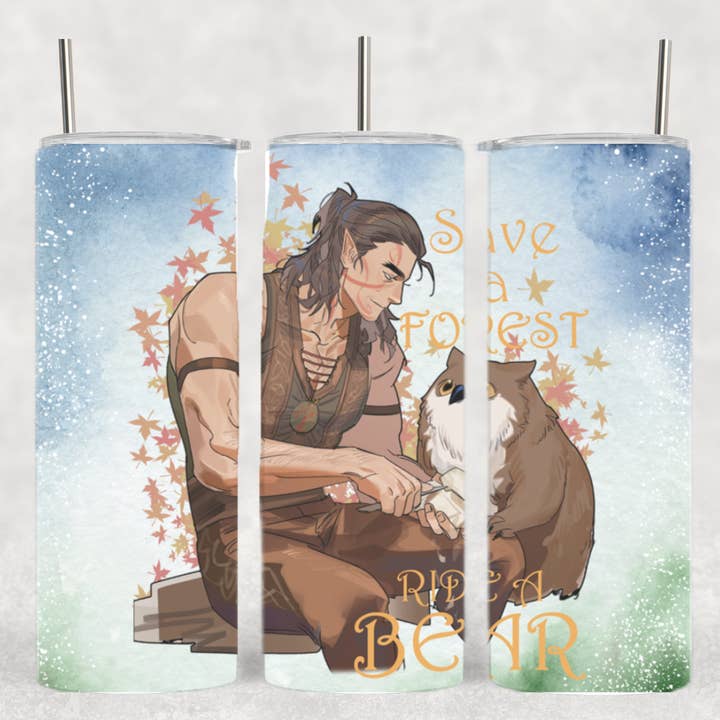 The Geek Boutique - Wholesale Insulated Mug/Tumbler - Save A Forest Owl Bear BG3 Video Game Inspired Tumbler