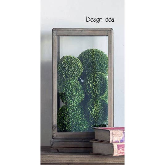 Will's Company - Wholesale Artificial Plant - Boxwood Orbs, Set of 2 - 5" D4