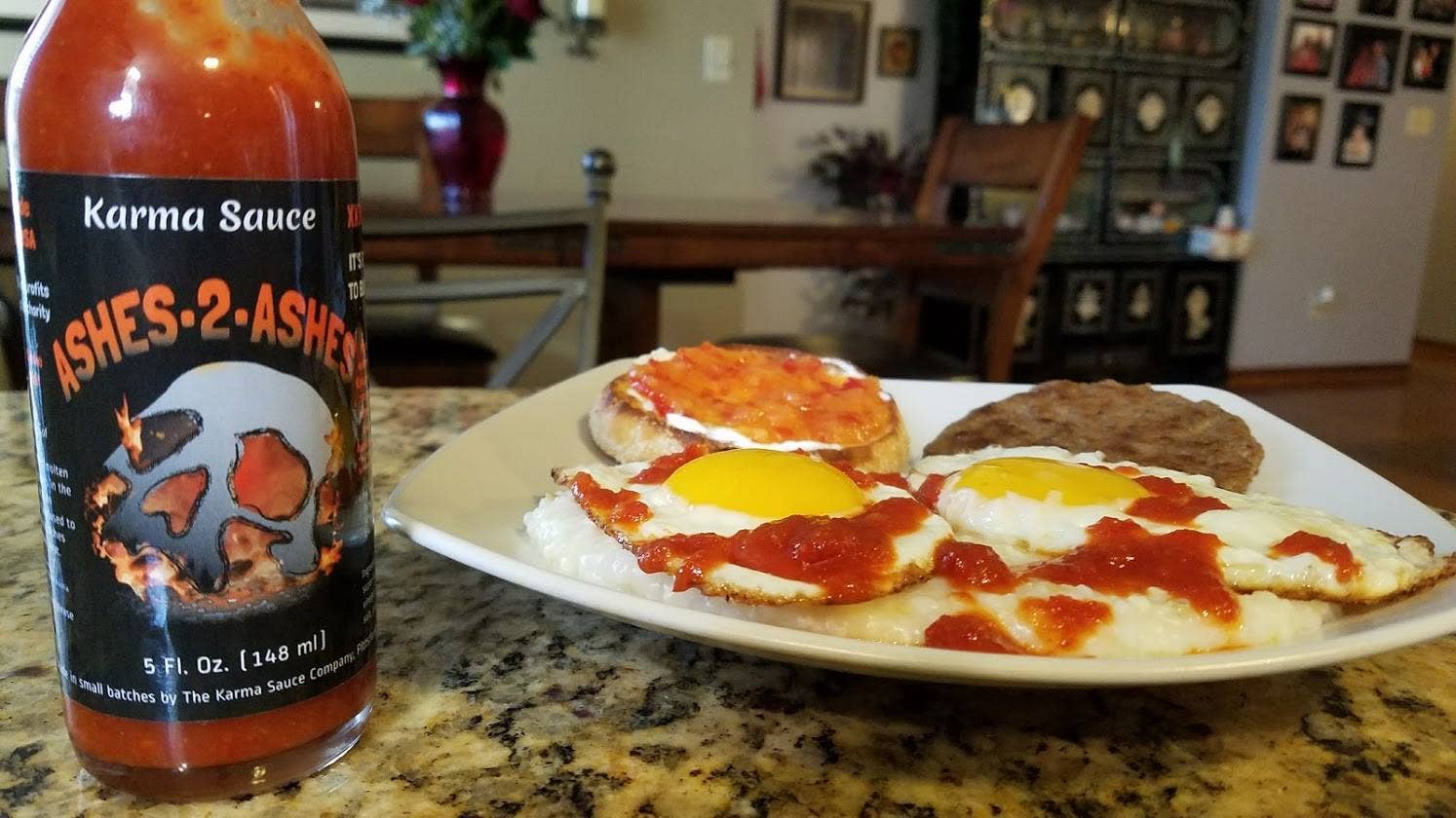 Karma Sauce - Wholesale Hot Sauce - Ashes-2-Ashes Hot Sauce sold in increments of 64