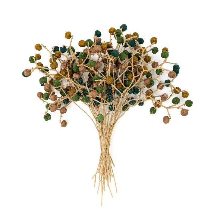 Grüner-See-Strauß (metallische Kantha) für den Großhandel von Maison Mieko