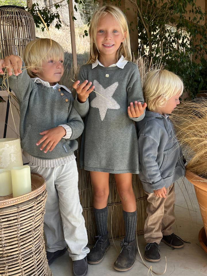 KHAKI JACQUARDKLÄNNING för wholesale av Al Agua Patos