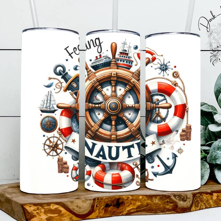 Feeling Nauti - Nautical Anchor Funny - Sarkastisk - Tumbler för wholesale av Dark Horse Dream Designs LLC