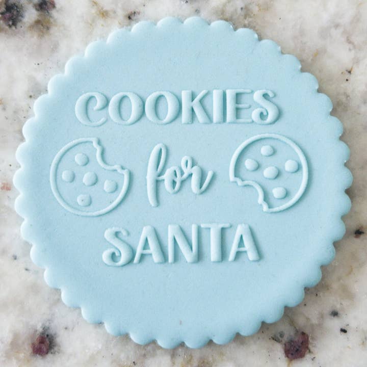 Cookies For Santa 3 POPup Embosser Cookie Biscuit Stamp Christmas for wholesale by Cut Bake Stamp